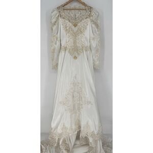 VTG Alfred Angelo Classic Romantic Princess Puffed Victorian Wedding Dress 10‎